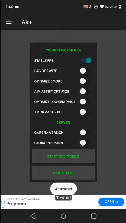AK+ Injector CODM APK Download v2.6 [Love Mod] For Android